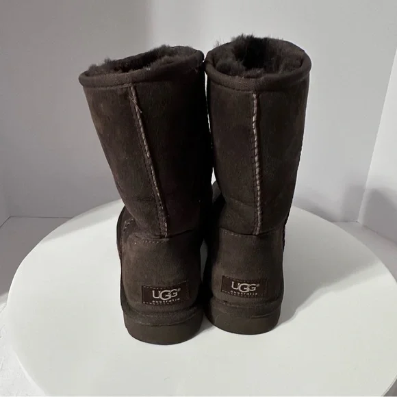 UGG Dark Brown Winter Boots Women size 8 - Picture 2 of 4